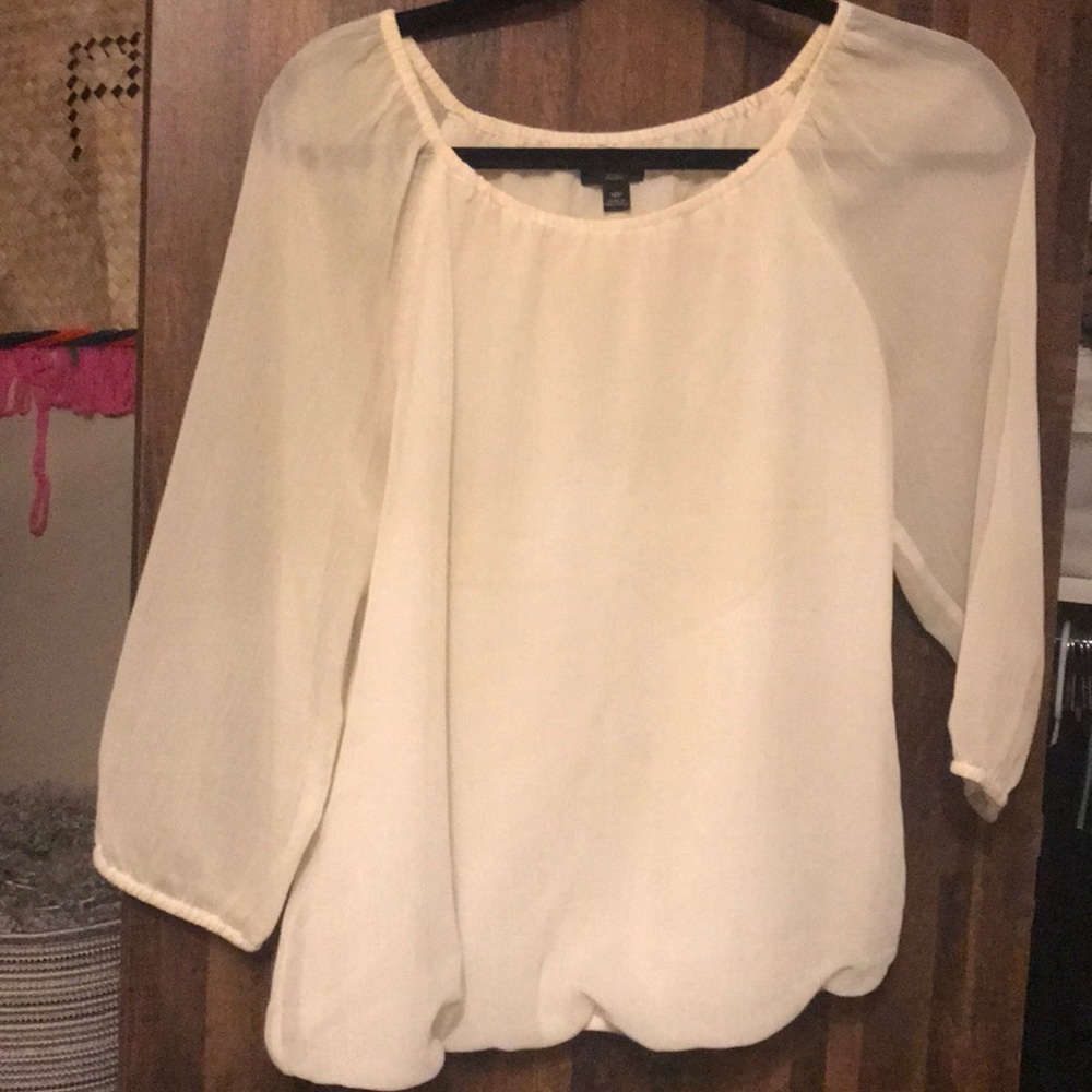 Petite Cream Blouse